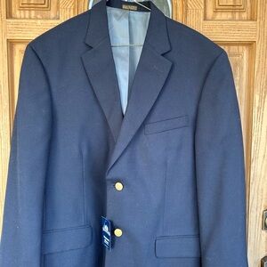 Stafford Dark Blue Blazer with Gold Buttons